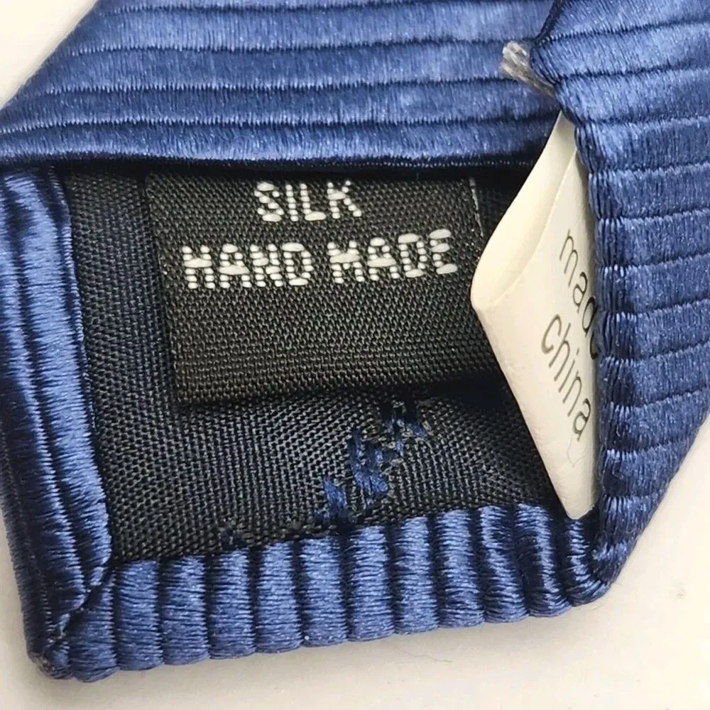 Jacob Alexander Tie Men's Necktie 100% Silk Blue Handmade Classic Preppy